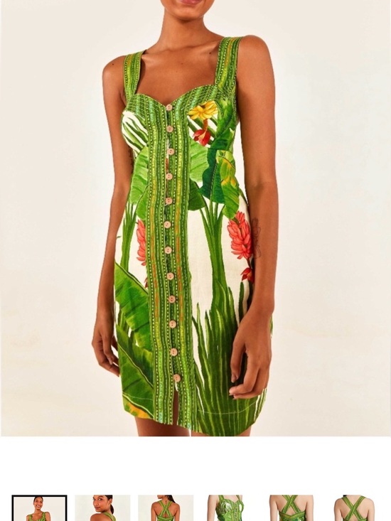 FARM Rio Dresses & Skirts - FARM Rio Fresh Forest Scarf Button-Down Mini Dress